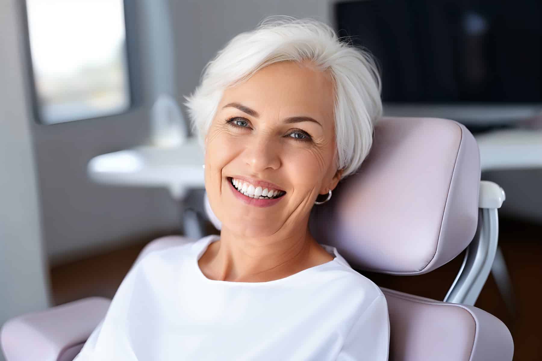 Woman smiling after getting cosmetic dental treatments in Albuquerque, NM